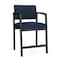 Lesro Lenox Steel Hip Chair Metal Frame, Black, RF Blueberry Back, MD Ink Seat LS1161 - alternate 1